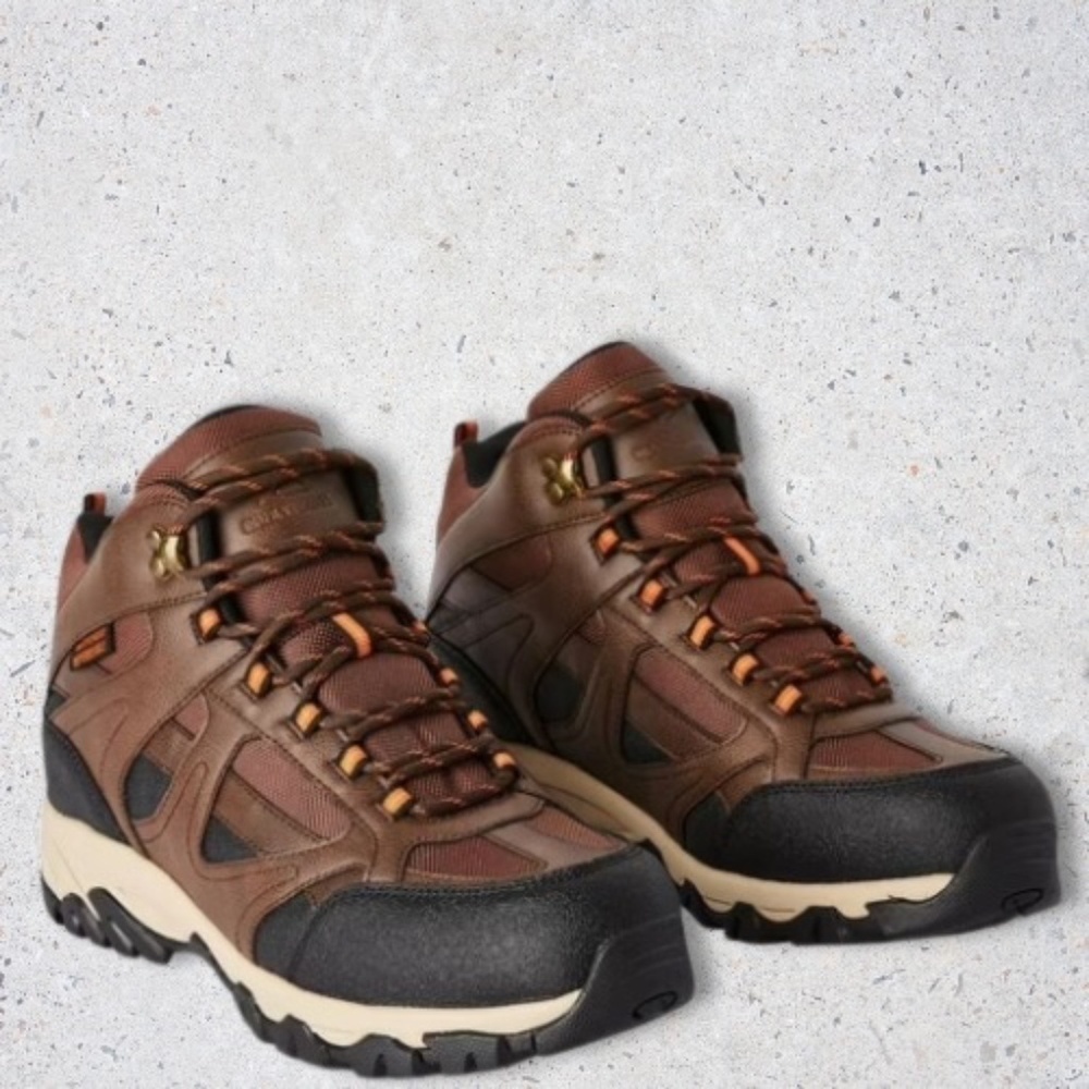 Ozark Trail Tofino Boots Waterproof High Top Faux Leather Upper Lace Brown M 10